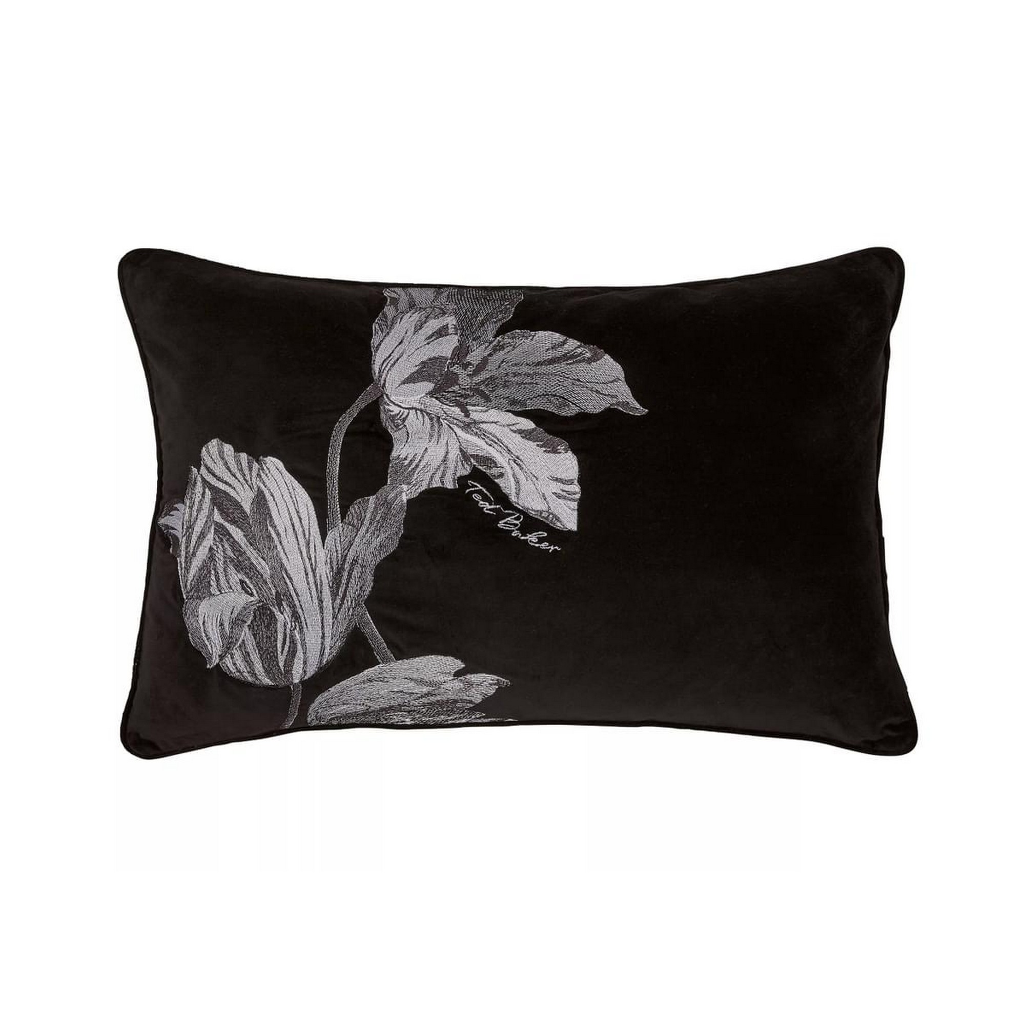 Tulip Floral Cushion By Ted Baker In Black